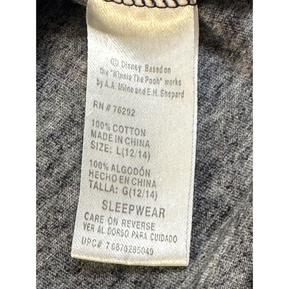 Disney Eeyore Shirt Girls L 12/14 Feelin Blue Winnie the Pooh Mood Sleepwear PJs - Picture 6 of 10